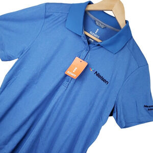 2 Nielsen Global Solutions Women's Employee Polo Shirt Bundle Sz Large Blue New